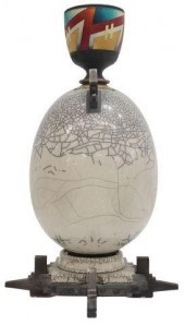 RICK FORIS RAKU CERAMIC SCULPT
