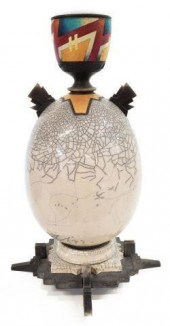 RICK FORIS RAKU CERAMIC SCULPT