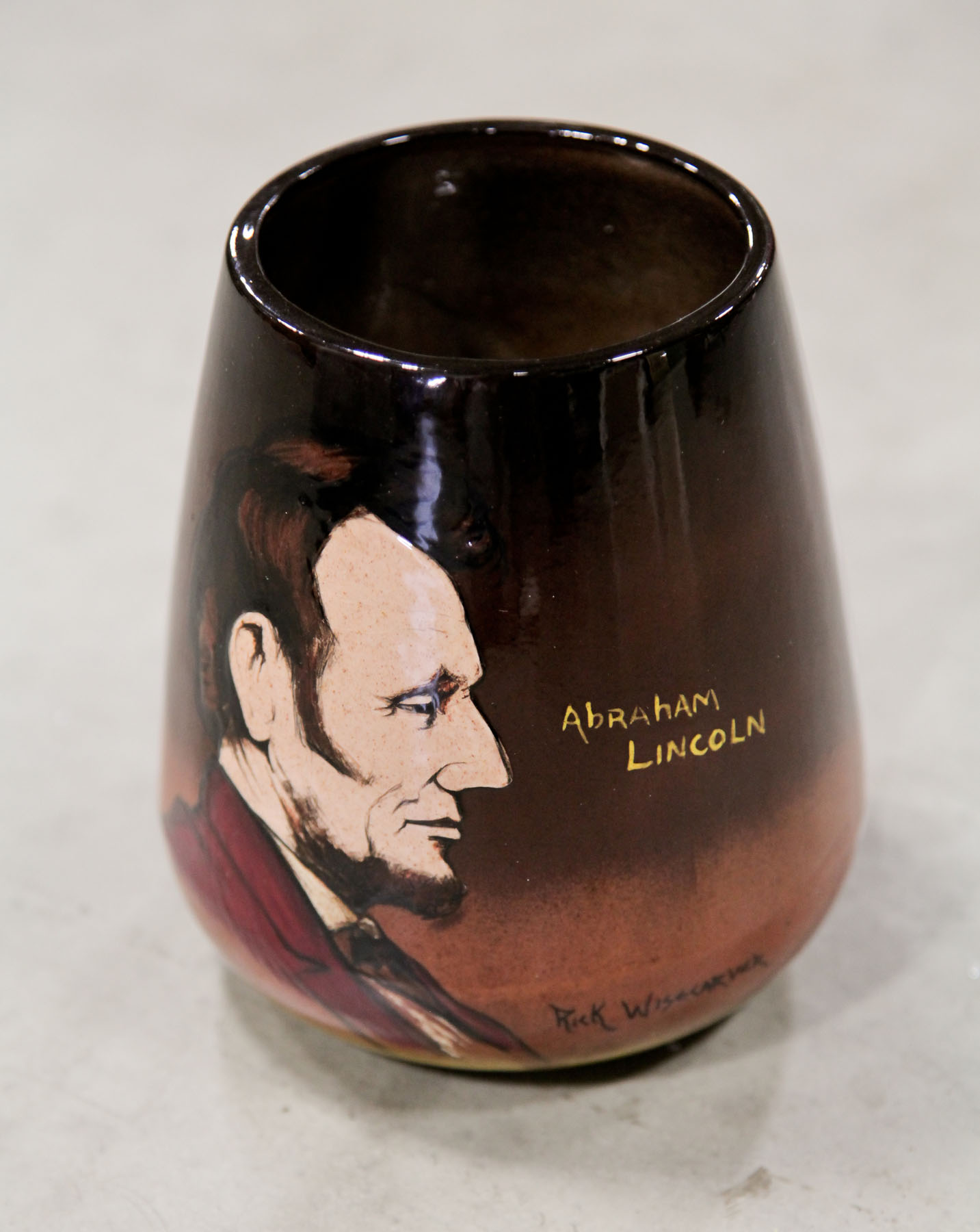 RICK WISECARVER VASE.  Ohio  late
