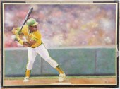RICKEY HENDERSON PAINTING, FLI