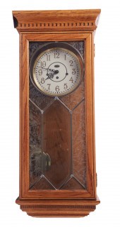 Ridgeway oak wall clock, time,