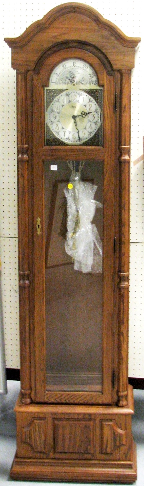 Ridgeway tall clock  oak and