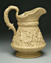 Ridgway parian pitcher, band o