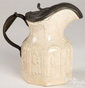 RIDGWAY SALT GLAZE PITCHER WIT