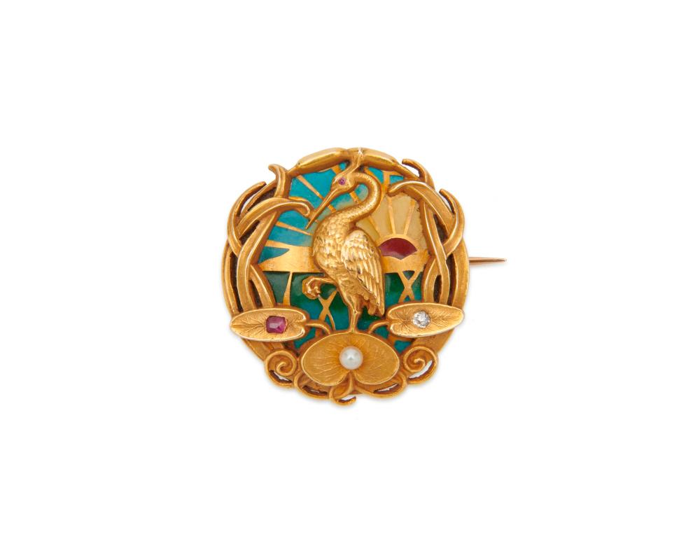 RIKER BROS. 14K GOLD, DIAMOND,