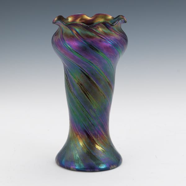 RINDSKOPF GLASS VASE 9 ¼" x 4 ¾"
