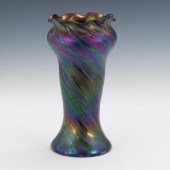 RINDSKOPF GLASS VASE 9 ¼" x 4