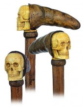 RITUAL KLAN SKULL CANECa. 1920