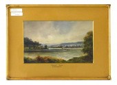 RIVER LANDSCAPE, AMERICAN, 19T