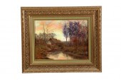 RIVER LANDSCAPE BY WILLIAM MER