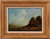 RIVER LANDSCAPE, OIL ON CANVAS