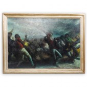 RIVERA OIL ON CANVAS PAINTINGD