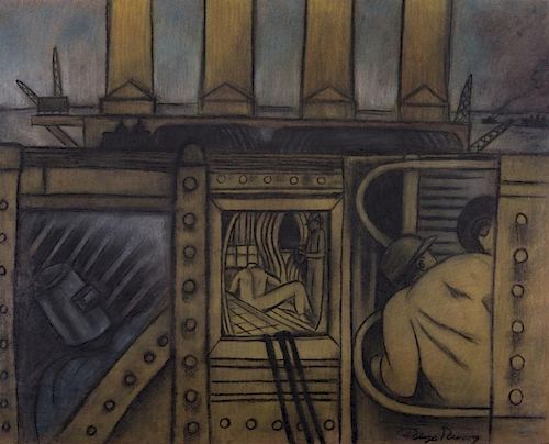 RIVERA "THE DETROIT INDUSTRY"