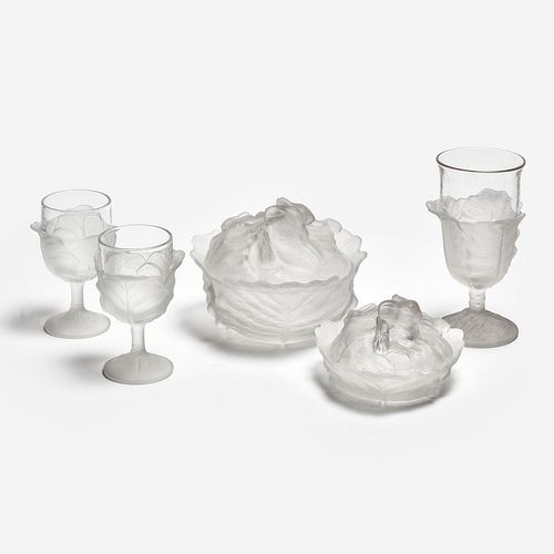 RIVERSIDE GLASS "CABBAGE LEAF &