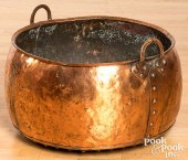 RIVETED COPPER KETTLE, 19TH C.