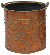 RIVETED COPPER KINDLING BUCKET