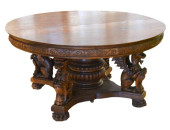 RJ HORNER CARVED OAK WINGED GR