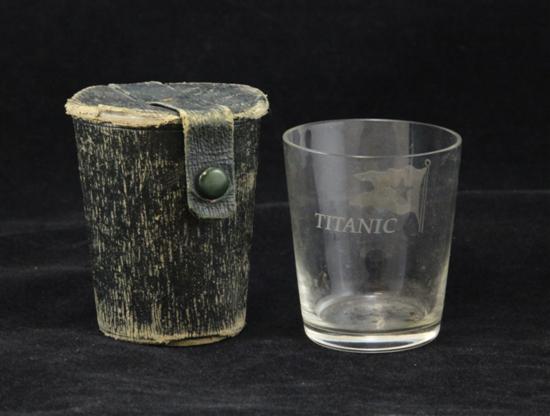 RMS Titanic. A leather cased