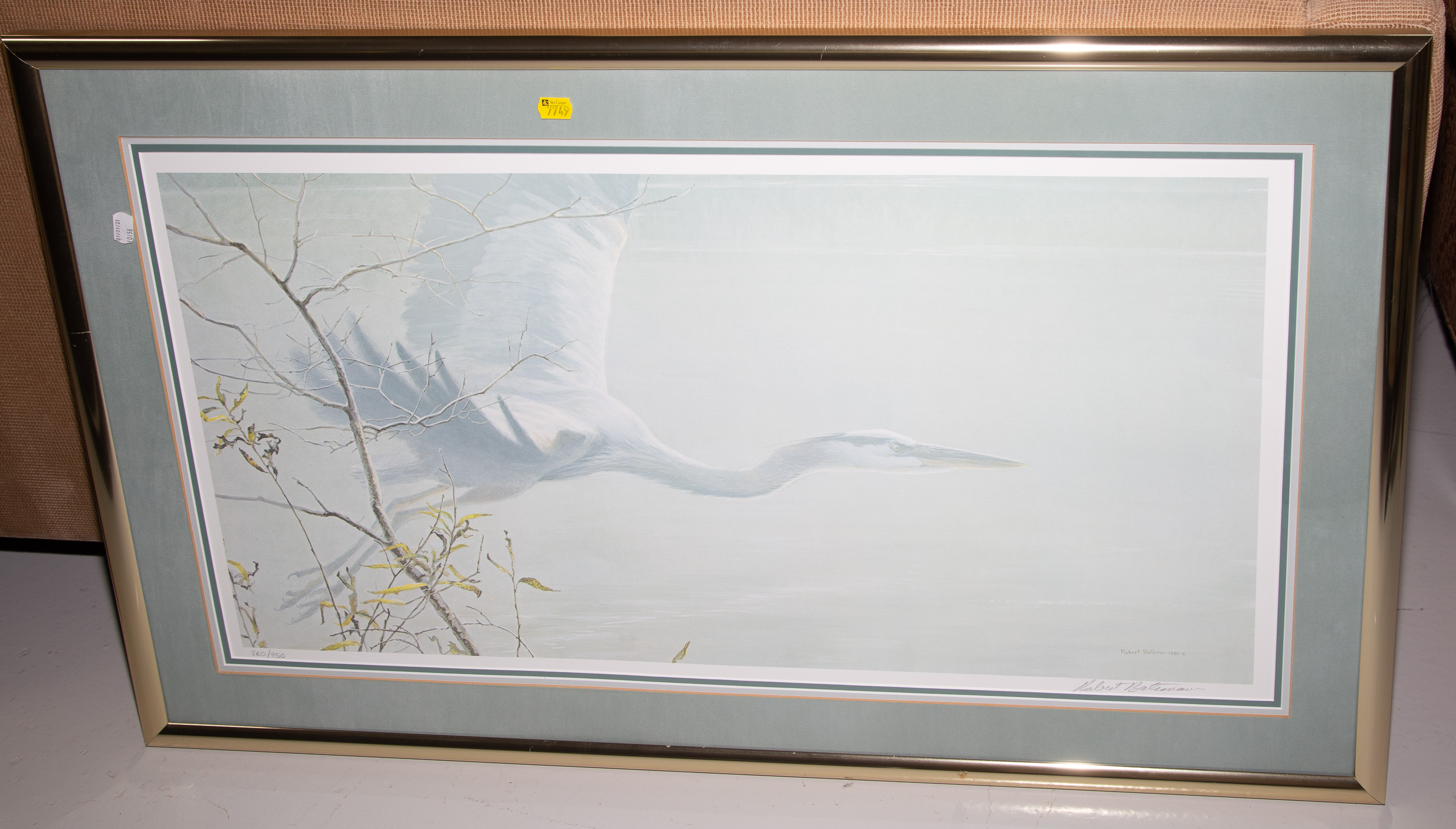 ROBERT BATEMAN. EGRET, PRINT