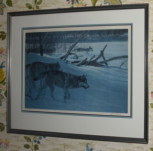 ROBERT BATEMAN PRINT, “WOLFPACK