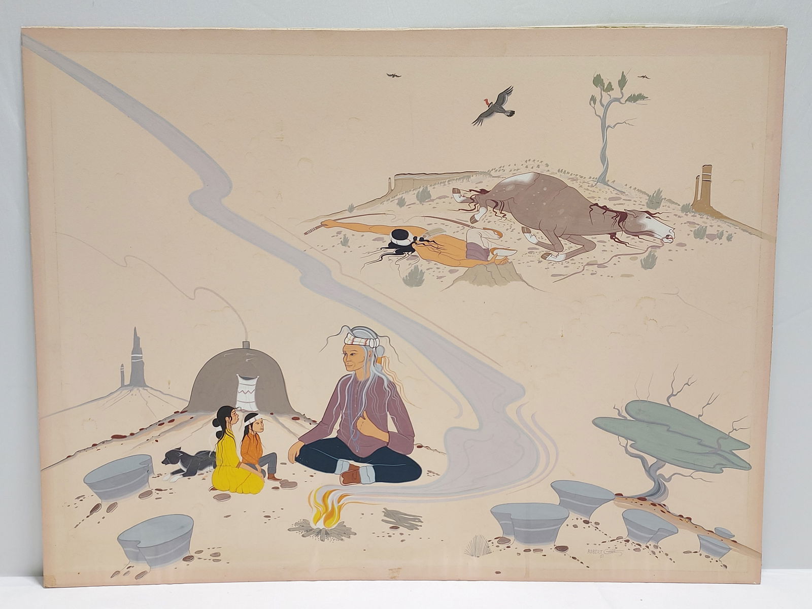 ROBERT CHEE ORIGINAL GOUACHE