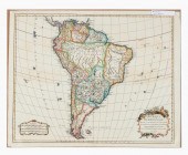 ROBERT DE VAUGONDY MAP OF SOUT