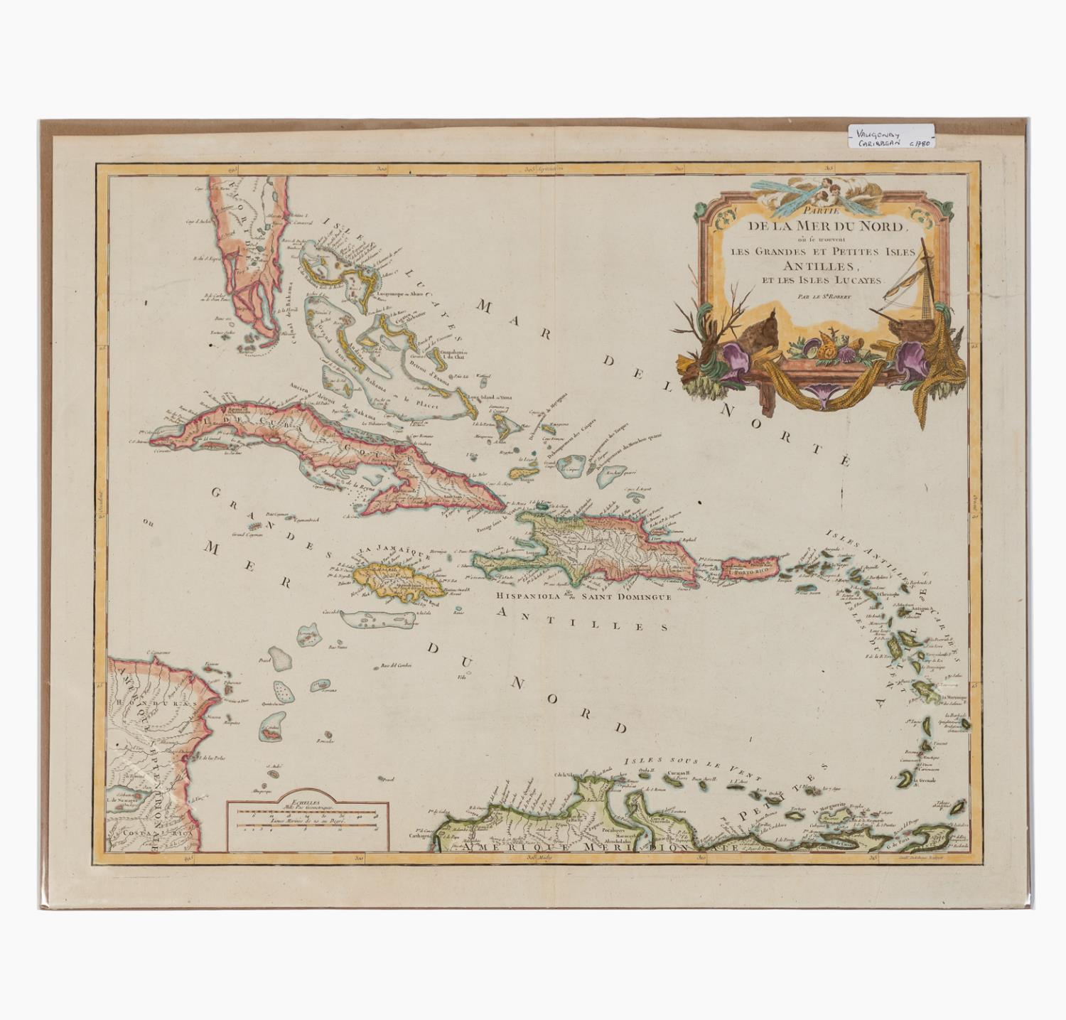 ROBERT DE VAUGONDY, MAP OF