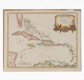 ROBERT DE VAUGONDY, MAP OF CAR