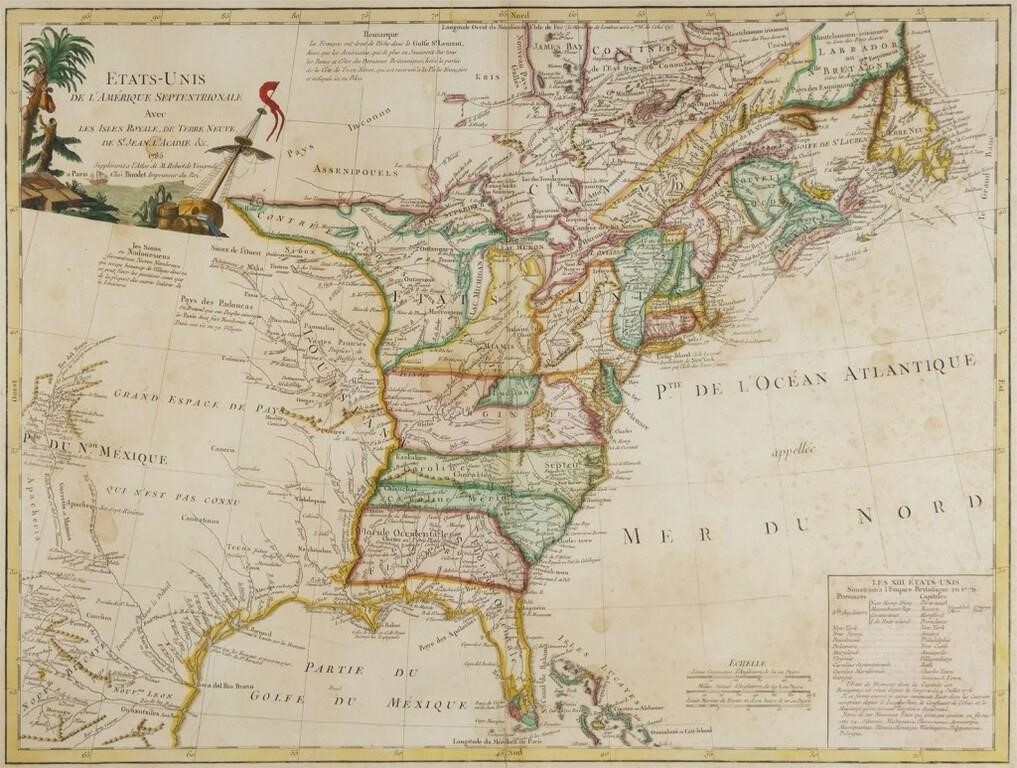 ROBERT DE VAUGONDY, MAP OF THE