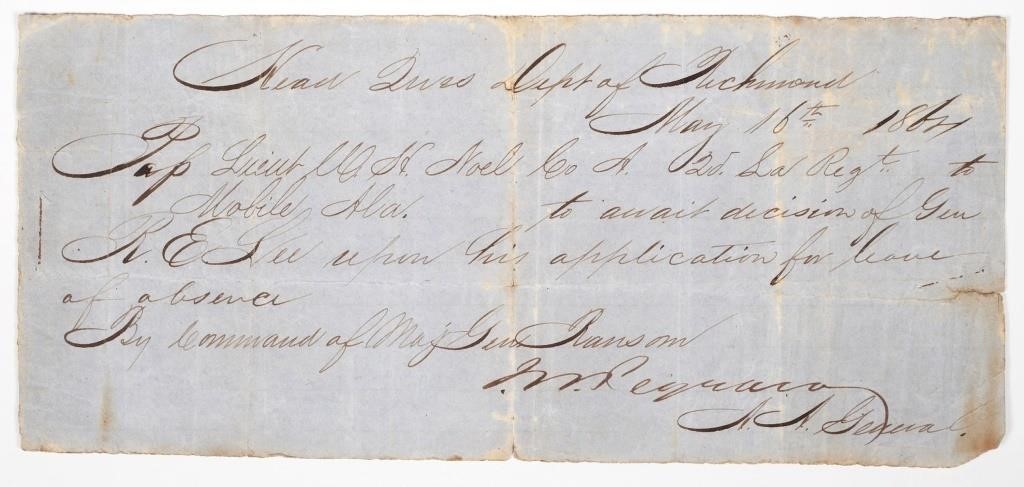 [ROBERT E LEE] 1864 CIVIL WAR