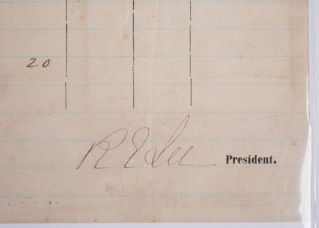 ROBERT E. LEE, DOCUMENT SIGNED