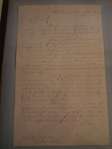ROBERT E. LEE LETTEROld facsimile