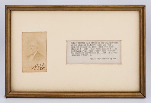 ROBERT E. LEE SIGNED CDV,