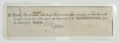 Robert E. Lee signed receipt,