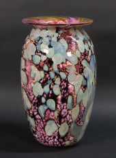 ROBERT EICKHOLT ART GLASS VASE