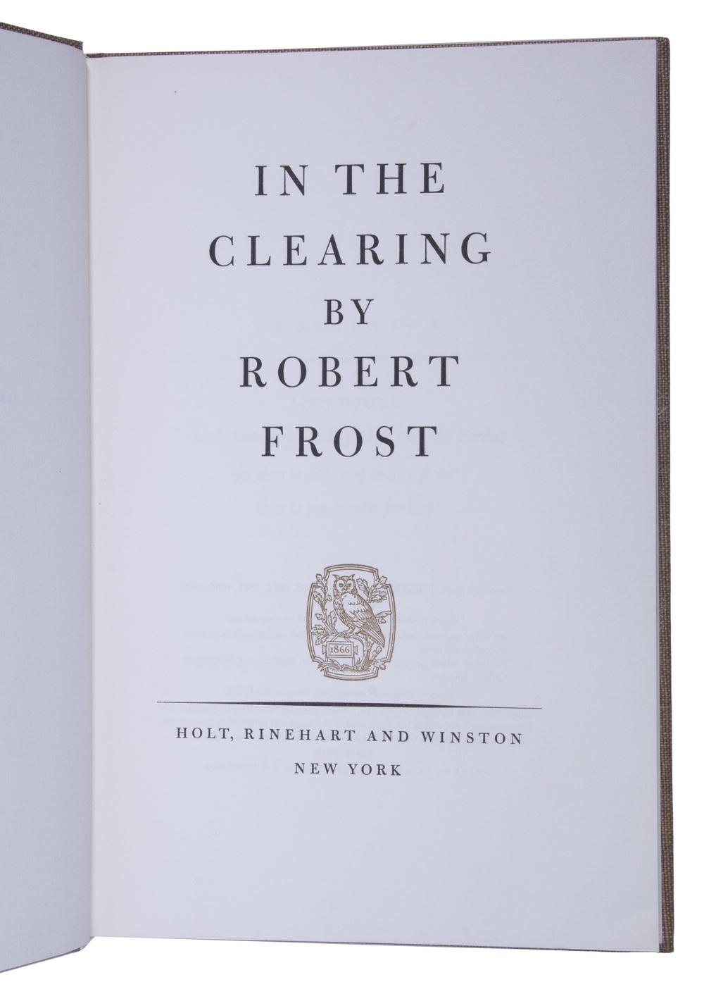 ROBERT FROST SIGNED LTD ED OF