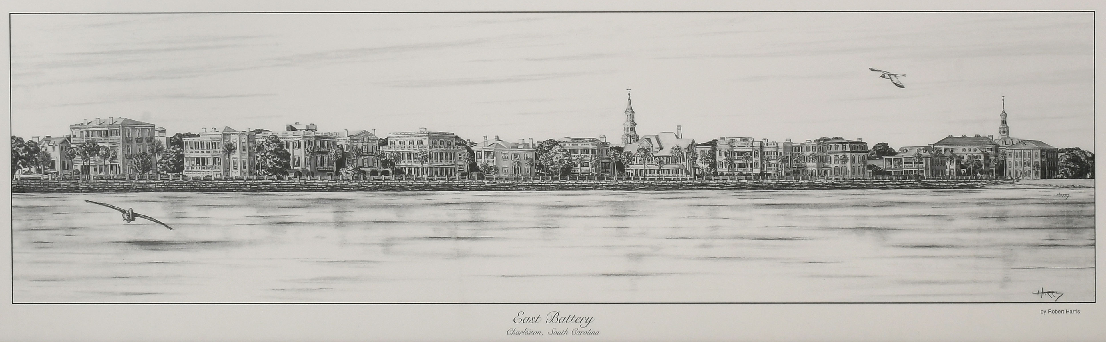 ROBERT HARRIS PENCIL DRAWING: