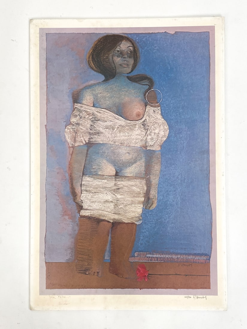 ROBERT HEINDEL PRINTPencil signed