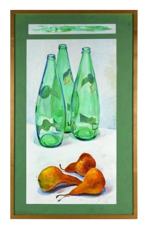 ROBERT HODGELL, OIL ON BOARDPears