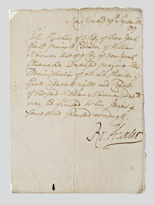 Robert Hunter signed document,