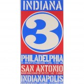 ROBERT INDIANA, #3, LITHOGRAPH