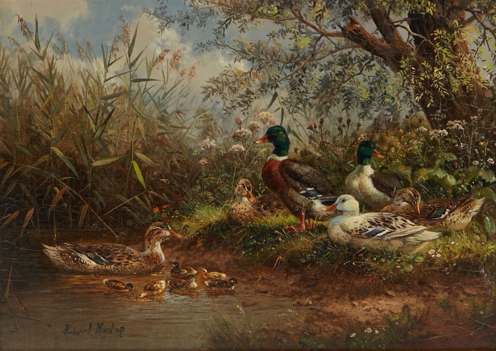 ROBERT KAPLAN, DUCKS ON THE BANK OF
