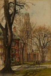 ROBERT KASIMIR YALE QUAD ETCHI