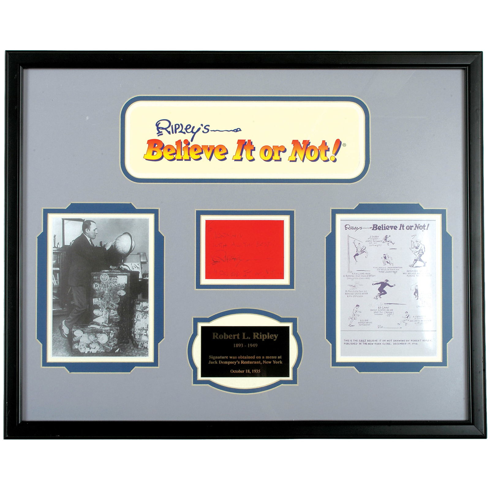 ROBERT L. RIPLEY SIGNATURE, OF