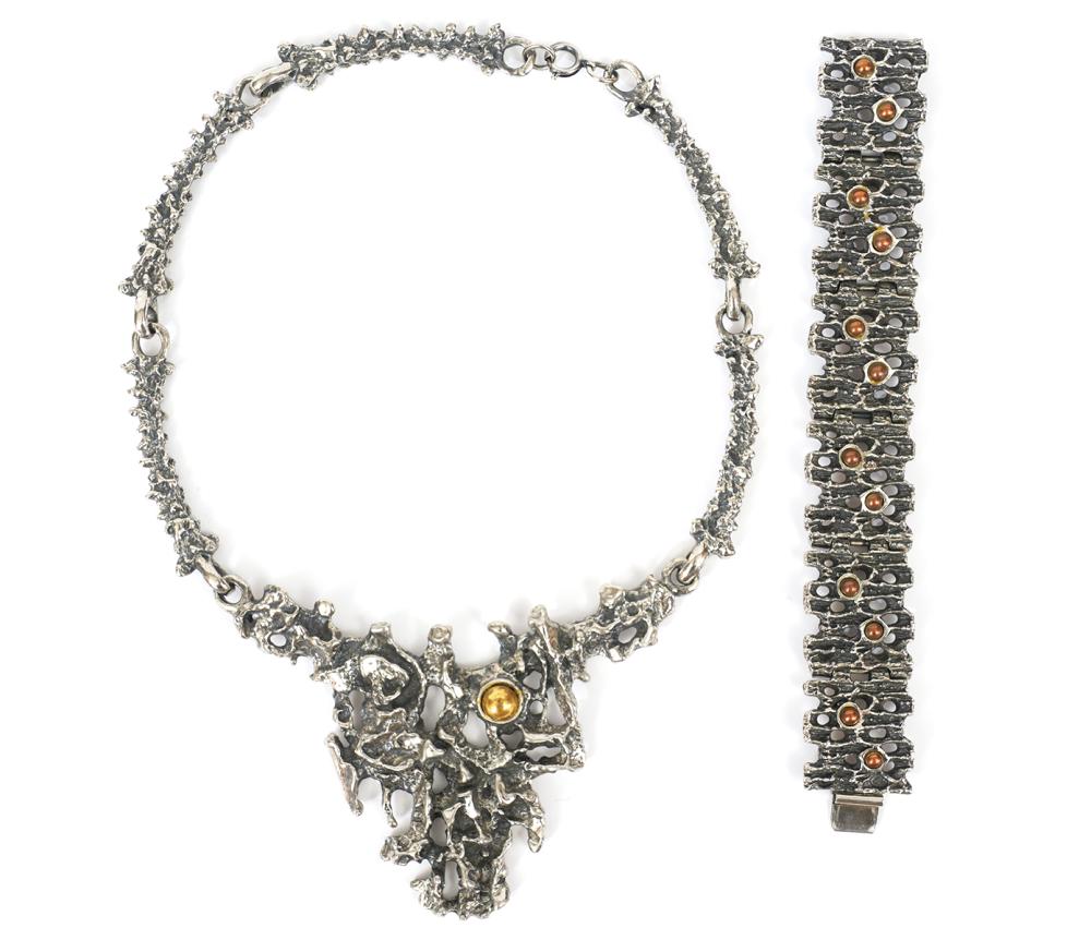 ROBERT LARIN BRUTALIST BIB NECKLACE