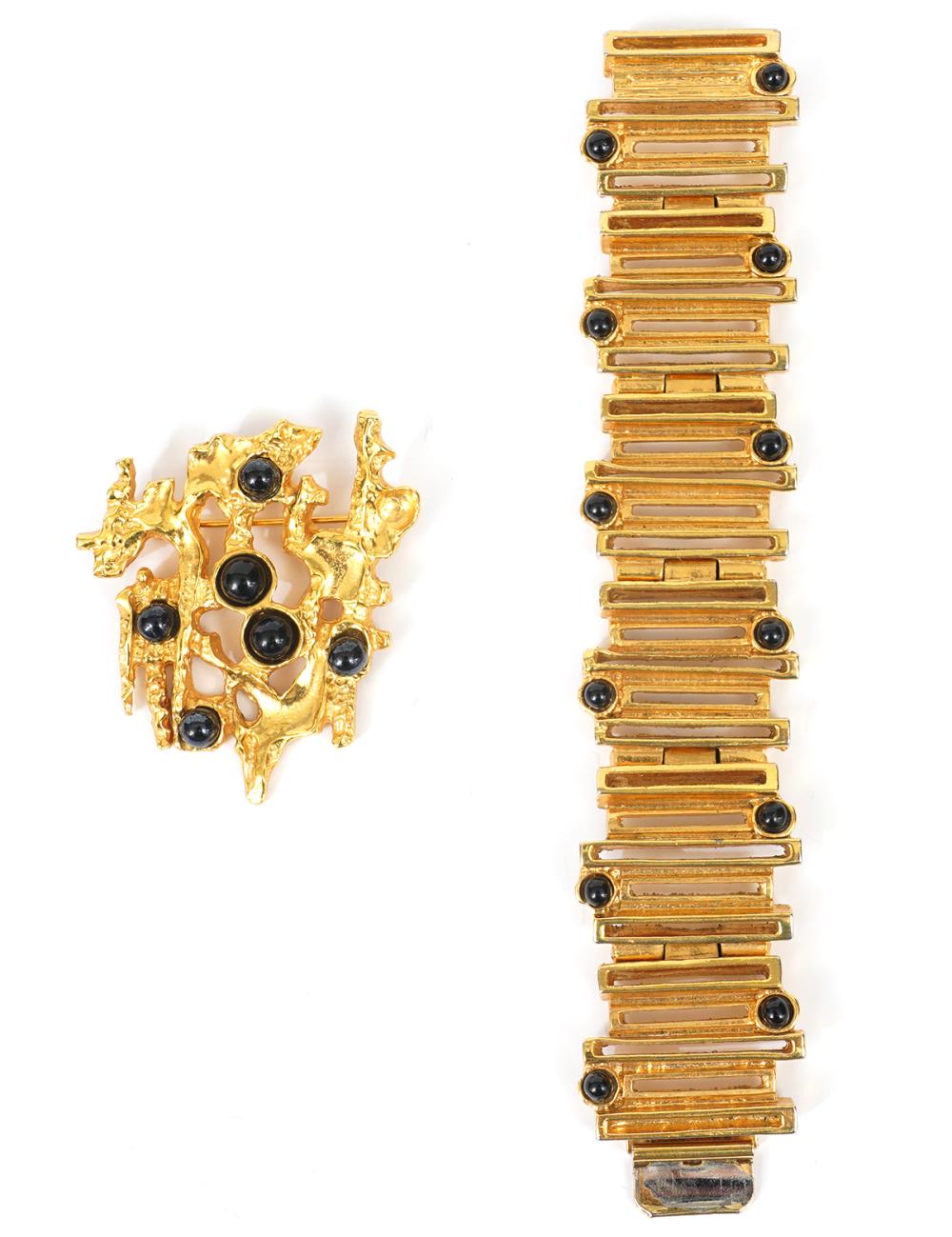 ROBERT LARIN GOLD TONE BRACELET &