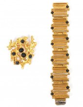 ROBERT LARIN GOLD TONE BRACELE
