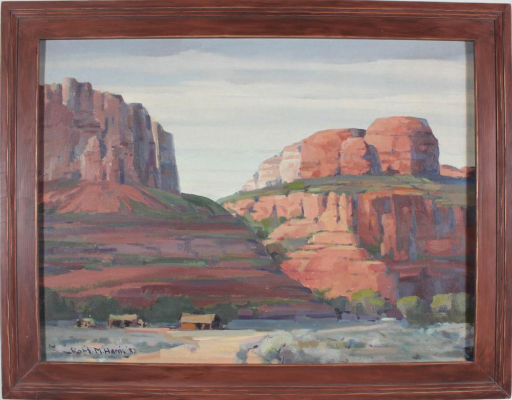 ROBERT M. HARRIS OIL ON BOARDROBERT
