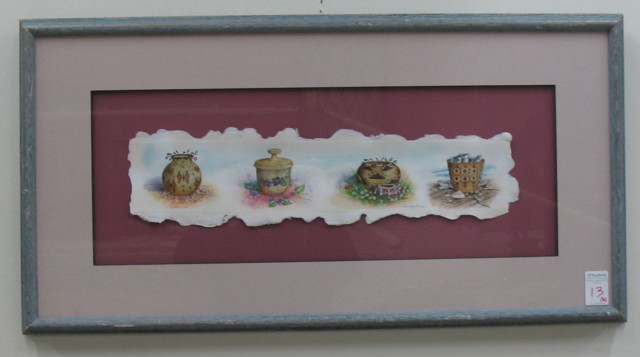 ROBERT MACGINNIS TWO WATERCOLORS ON
