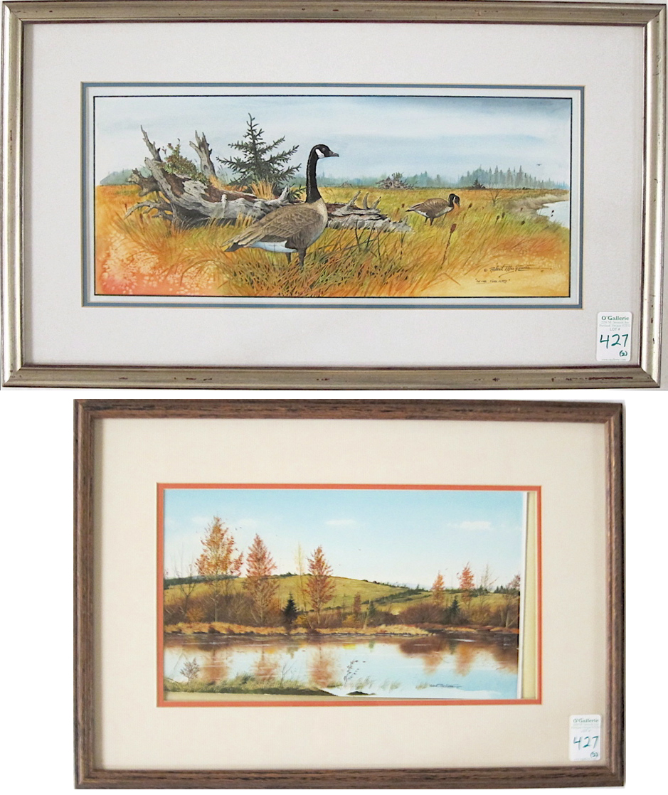 ROBERT MACGINNIS TWO WATERCOLORS